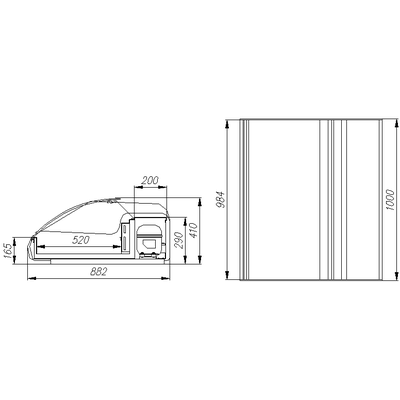 Холодильная витрина Полюс ВХС-1,0 Арго XL Техно 2