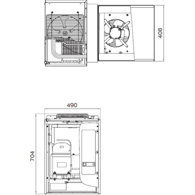 Холодильный моноблок Polair MB 108 S 2