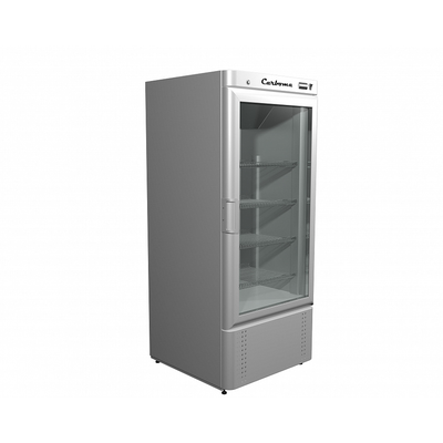 Холодильный шкаф Полюс Carboma R560 С (стекло) INOX 1