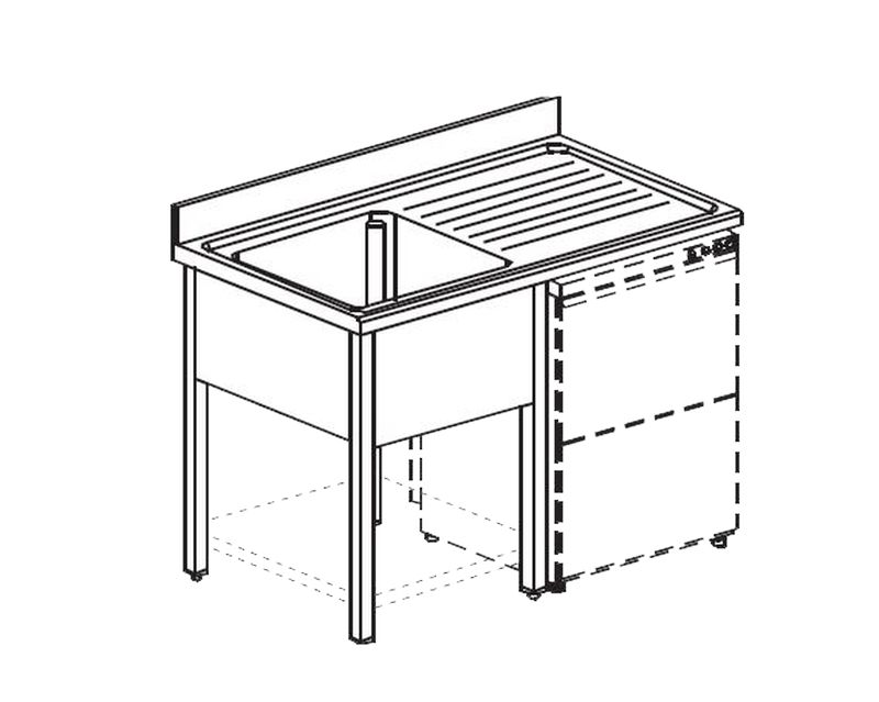 ВАННА МОЕЧНАЯ APACH CHEF LINE LS126-54RWD