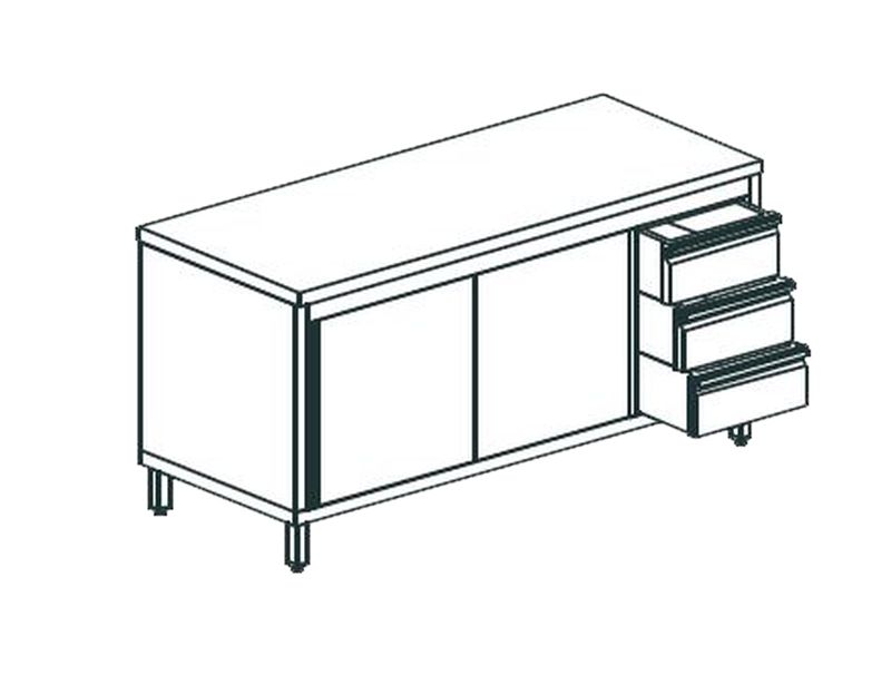 СТОЛ ПРОИЗВОДСТВЕННЫЙ ЗАКРЫТЫЙ APACH CHEF LINE LWC620SH2SDDR