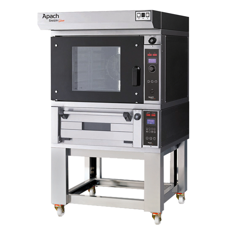 ПЕЧЬ КОНВЕКЦИОННАЯ С ПОДОМ НА ПОДСТАВКЕ БЕЗ НАПРАВЛЯЮЩИХ APACH BAKERY LINE K5TLOWHSE DP+E2218PA