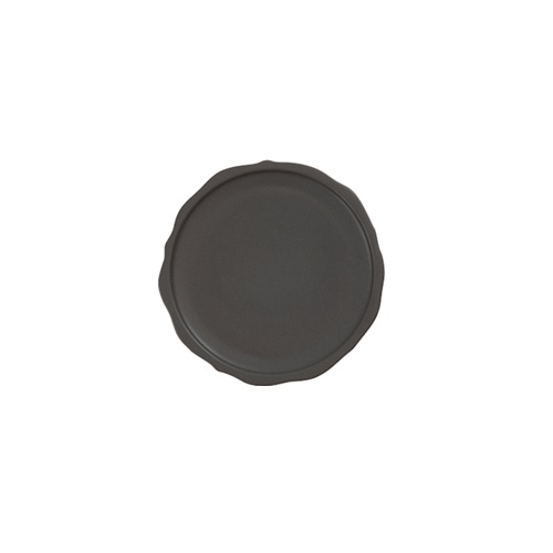 Блюдо сервировочное d17,5см h1,5см, край с бордюром, керамика, цвет NOIR SATINE, Sharing 963954
