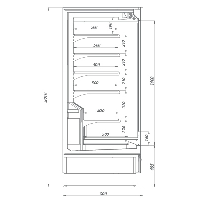 Горка холодильная Brandford Zodiak LF 125 мясная 5