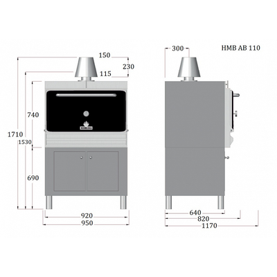 Гриль хоспер Mibrasa HMB AB 75 4