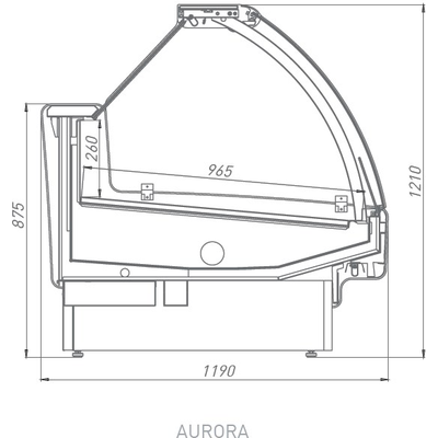 Холодильная витрина Brandford Aurora 190 5