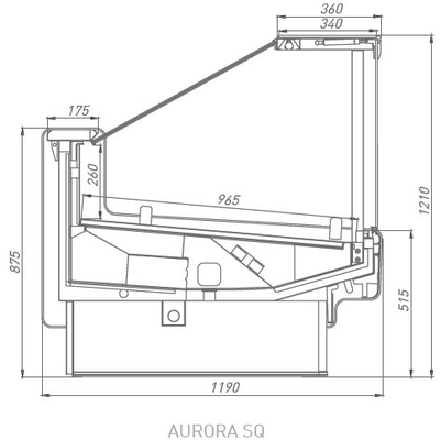 Холодильная витрина Brandford Aurora SQ 125 9