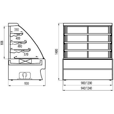 Холодильная витрина Cryspi Elegia Premium KN 1240 2