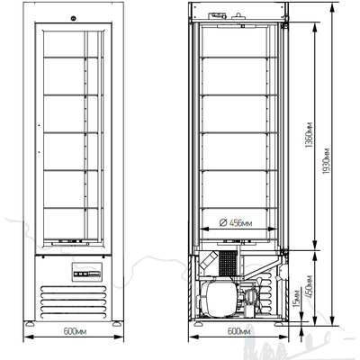 Холодильная витрина МХМ Veneto RS-0,4 2