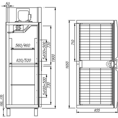 Холодильный шкаф Полюс Carboma RF1120 2