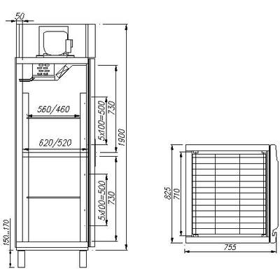 Холодильный шкаф Полюс Carboma RF700 2