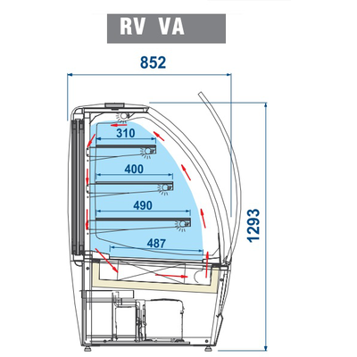 Кондитерская витрина Isa Metro LX 93 RV VA A 7