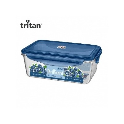 Контейнер &quot;BRILLIANT&quot; 1,35л (22,5х13,5см h8,2см), с герметичной крышкой, пластик (тритан) 431199417 1