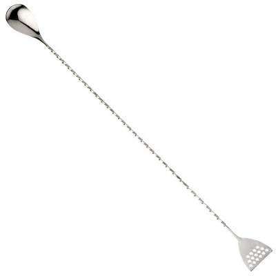 Ложка барная 40см, ручка витая, со стрейнером, нерж.сталь M37072