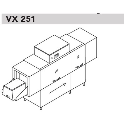 МАШИНА Д/МОЙКИ ЯЩИКОВ DIHR VX 251 DX+DDE+XP