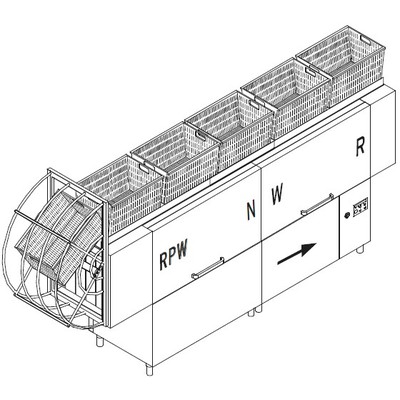 МАШИНА Д/МОЙКИ ЯЩИКОВ DIHR VX 401 SPECIAL DX+DDE+XP/2 ЧАСТИ