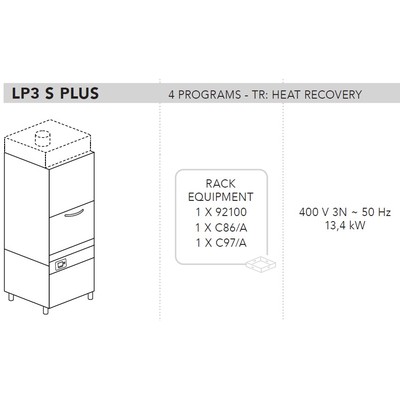 МАШИНА КОТЛОМОЕЧНАЯ DIHR LP3 STR PLUS ELETTRONICA+DDE