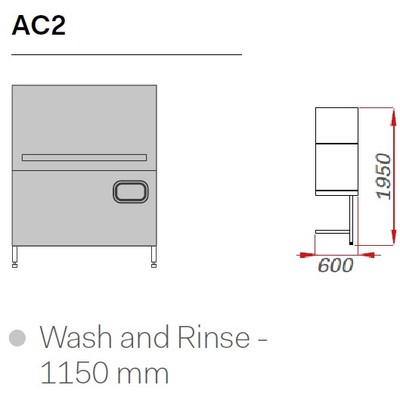 МАШИНА ПОСУДОМОЕЧНАЯ COMENDA AC2 RL/ДОЗ/БРЫЗГОЗАЩИТА НА ВХОДЕ/СУШКА AS6