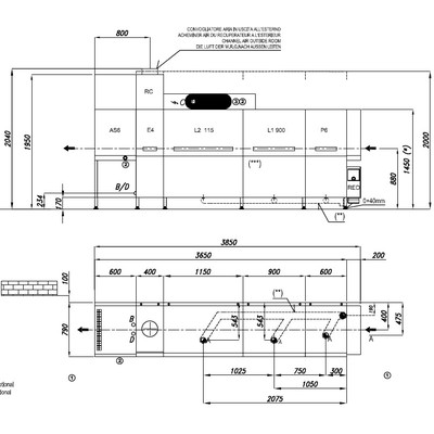 МАШИНА ПОСУДОМОЕЧНАЯ COMENDA AC2E2LP6 NEXT/RED/RC/AS6/COLD W./RCD/ЦЕНТР.СЛИВ/RAH/ДЕЛ. 2 ЧАСТИ