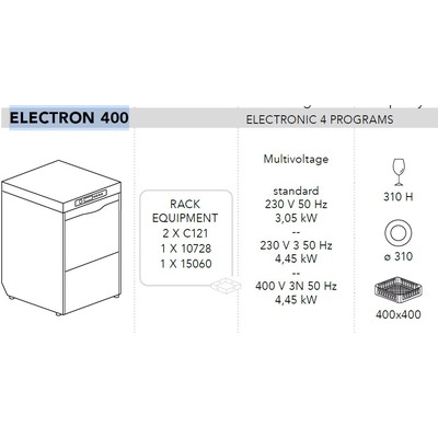 МАШИНА ПОСУДОМОЕЧНАЯ DIHR ELECTRON 400