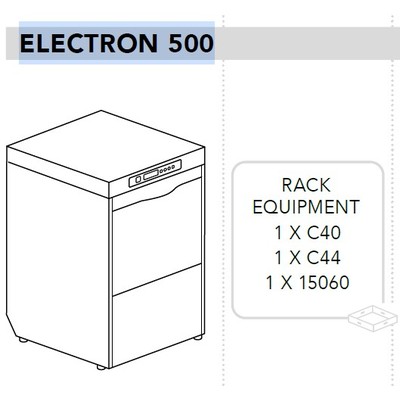 МАШИНА ПОСУДОМОЕЧНАЯ DIHR ELECTRON 500 МОРСК.ВЕР.380В/3Ф/50ГЦ БЕЗ НЕЙТР.+СПЕЦ.НОЖКИ