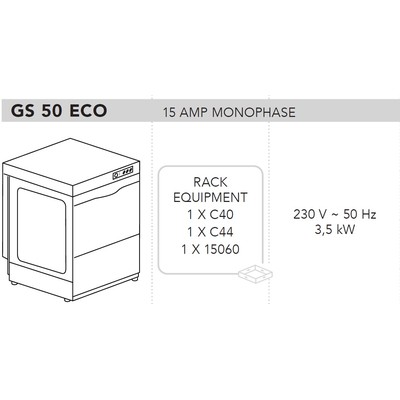 МАШИНА ПОСУДОМОЕЧНАЯ DIHR GS 50 ECO+DDE+PS