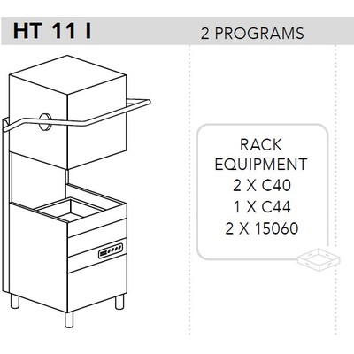 МАШИНА ПОСУДОМОЕЧНАЯ DIHR HT 11 I + DDE + PS +СПЕЦ. НОЖКИ МОРСКАЯ ВЕРСИЯ 220В/60ГЦ/3Ф БЕЗ НЕЙТР.