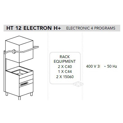 МАШИНА ПОСУДОМОЕЧНАЯ DIHR HT 12 ELECTRON PLUS H+СПЕЦ. НОЖКИ МОРСКАЯ ВЕРСИЯ 400В/3Ф/50ГЦ БЕЗ НЕЙТР+XP