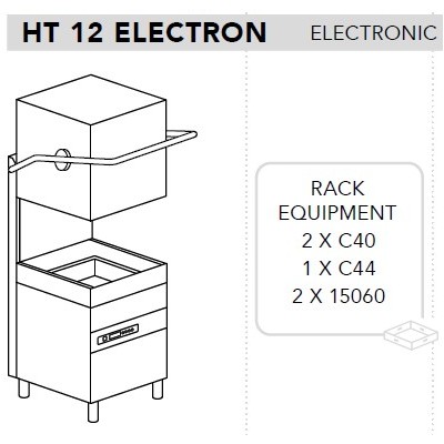 МАШИНА ПОСУДОМОЕЧНАЯ DIHR HT 12 ELECTRON СПЕЦ. НОЖКИ МОРСКАЯ ВЕРСИЯ 380В/3Ф/50ГЦ БЕЗ НЕЙТРАЛИ