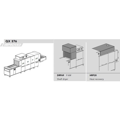 МАШИНА ПОСУДОМОЕЧНАЯ DIHR QX 376 SX+HRF20+DRF69/2 ЧАСТИ