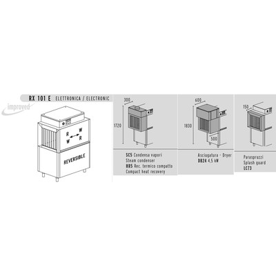 МАШИНА ПОСУДОМОЕЧНАЯ DIHR RX 101 E SX+DR24+DDE+LC73+HR5