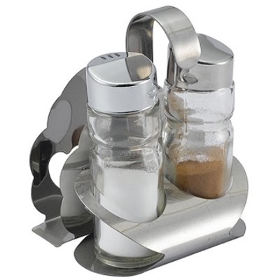 Набор для специй 2 предмета (соль, перец) + салфетница &quot;Спайс&quot;, с крюком 416А