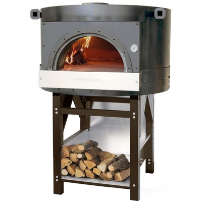 ПЕЧЬ ДРОВЯНАЯ MORELLO FORNI PAX100 НА ПОДСТАВКЕ/ЯЩИК ДЛЯ ДРОВ/ФРОНТ НЕРЖ.