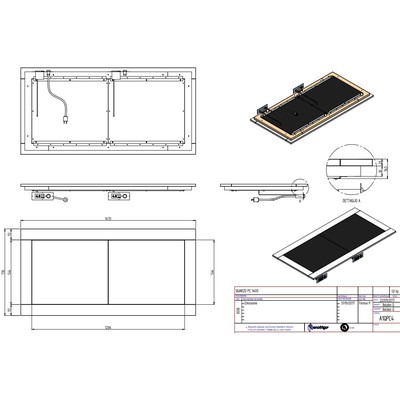 ПОВЕРХНОСТЬ ТЕПЛОВАЯ ENOFRIGO QUARZO PC 1400 ВСТР. ЦВЕТ 1379