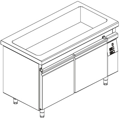 ПРИЛАВОК Д/ 1 И 2 БЛЮД KOGAST SBM-14-4 55385