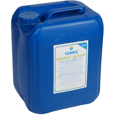 Щелочное моющее средство с хлором Cleaneq Alkadem N/A400 для посудомоечных машин, 12 кг