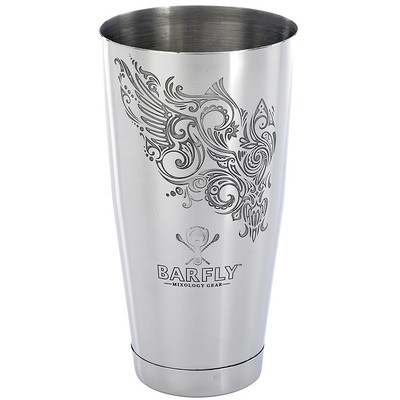 Стакан смесительный для американского шейкера 0,82л, с логотипом и декором, олово/нерж.сталь M37008M