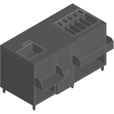 СТАНЦИЯ БАРНАЯ С БОРТОМ HICOLD НБМКС-15/6ПК +100ММ СТОЛЕШН.