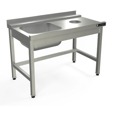 СТОЛ ДЛЯ ГРЯЗНОЙ ПОСУДЫ С НАПРАВЛЯЮШИМИ KAYMAN ДЛЯ П/М TATRA СПМ-323/1207 ПРАВЫЙ