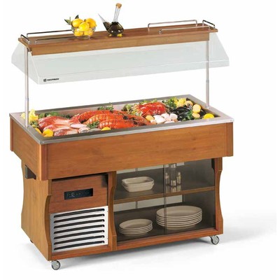 СТОЛ ШВЕД.ОХЛАЖД.ОСТРОВ. ISOLA GOURMET 4 M ТЕМН.ОРЕХ