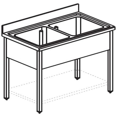 ВАННА МОЕЧНАЯ APACH CHEF LINE L2S157-65 1