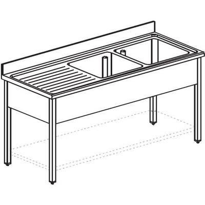 ВАННА МОЕЧНАЯ APACH CHEF LINE L2S207-65LW