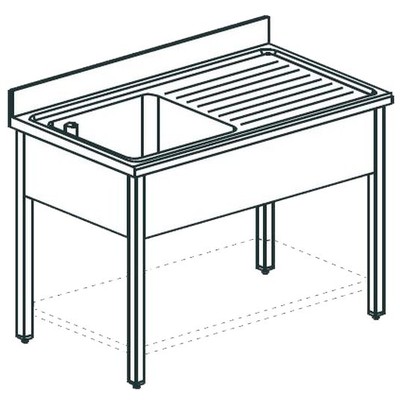 ВАННА МОЕЧНАЯ APACH CHEF LINE LS116-54RWSH