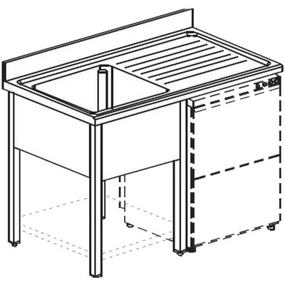 ВАННА МОЕЧНАЯ APACH CHEF LINE LS126-54RWD