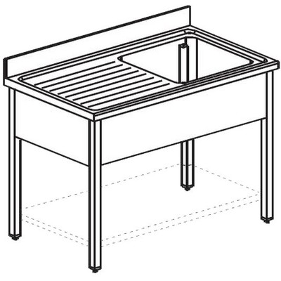 ВАННА МОЕЧНАЯ APACH CHEF LINE LS157-65LWSH