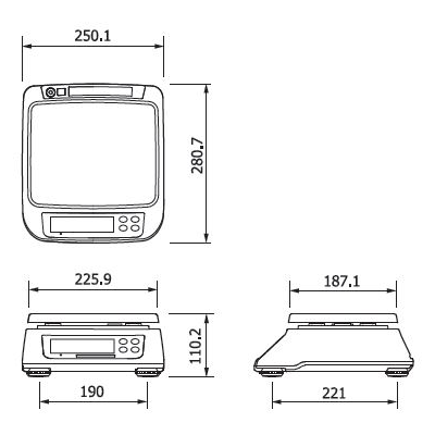 Весы порционные Cas SWN-15 USB 5