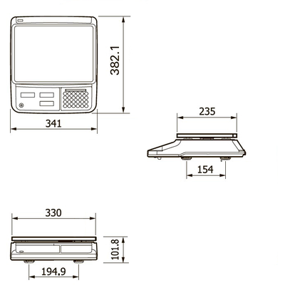 Весы торговые Cas PR-6B (LCD, II) 2