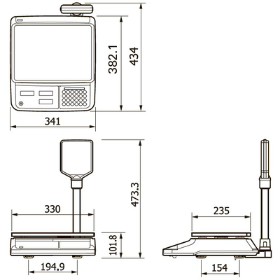 Весы торговые Cas PR-6P (LCD, II) 2