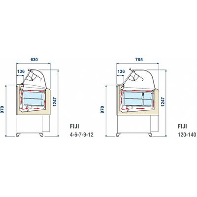 Витрина для мороженого ISA Fiji 140 2