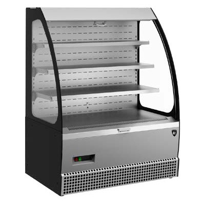 ВИТРИНА КОНДИТЕРСКАЯ KAYMAN KВК-950МГ ОТКРЫТАЯ ПРИСТЕННАЯ ЛЮКС ЧЕРНЫЙ